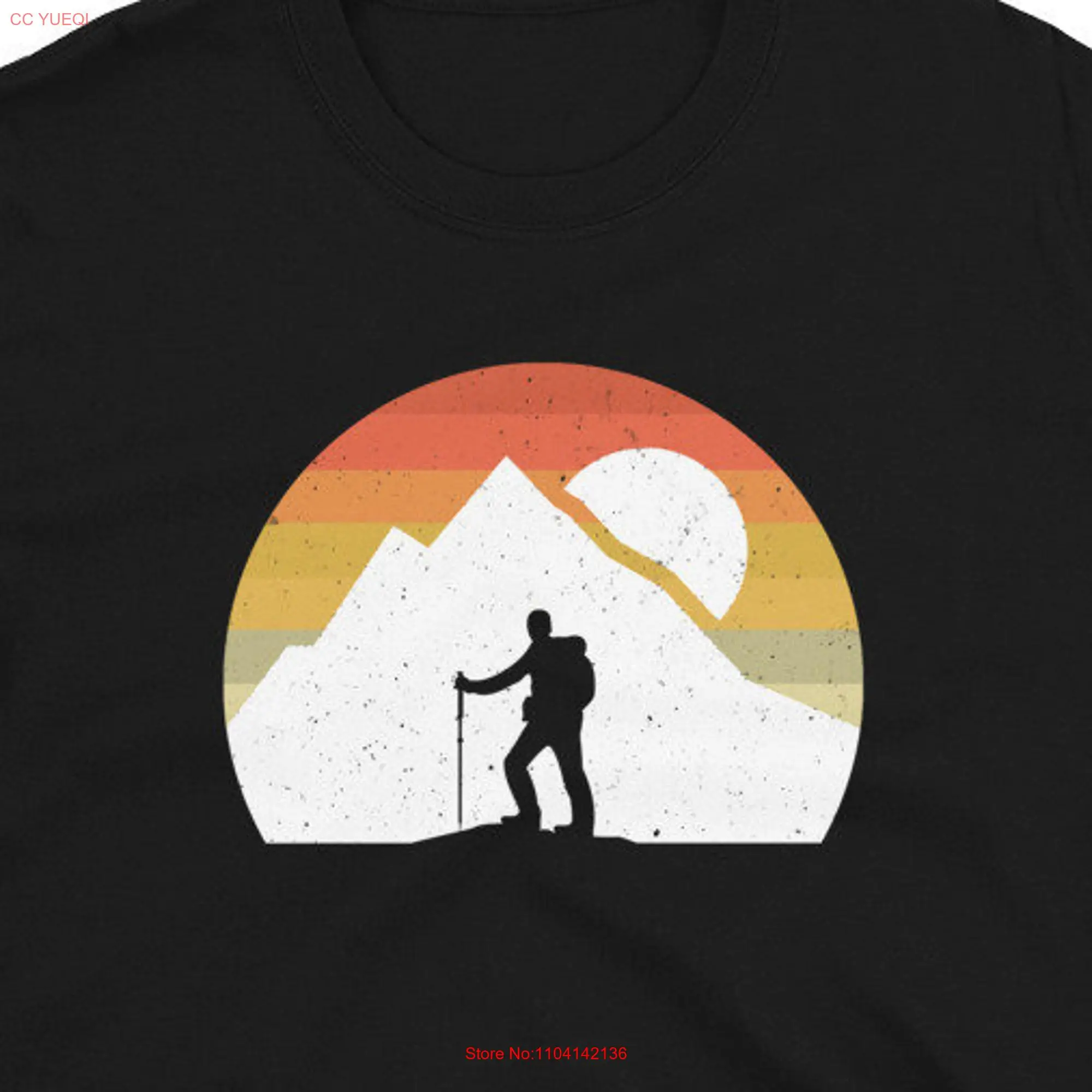 Vintage Mountain T Shirt Mountaineering Art Hiking Lover Outdoor Adventure Climbing Mountains long or short sleeves