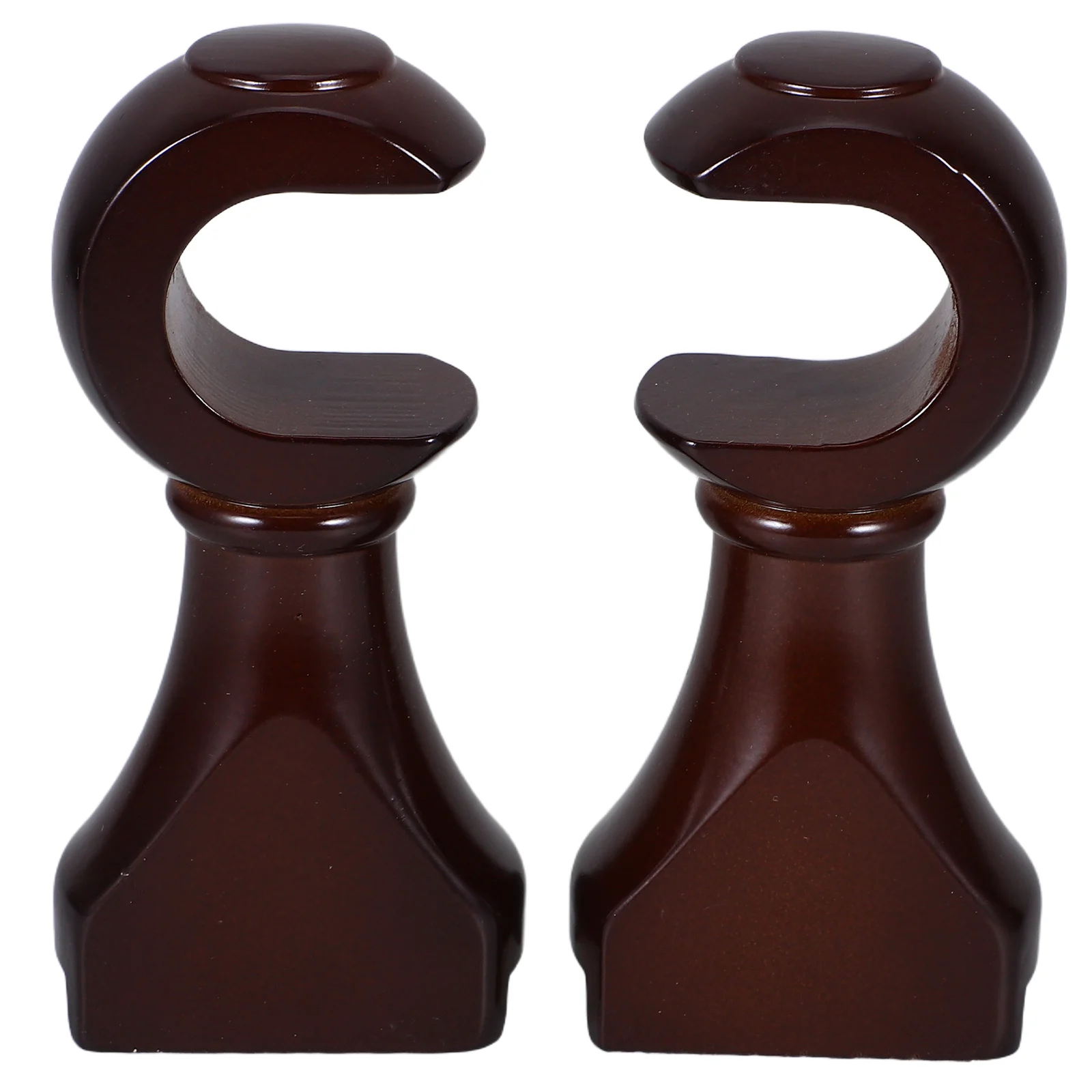 

2Pcs Wood Curtain Pole Brackets Heavy Duty Design for Various Rooms Home Decor Heavy Duty Curtain Brackets