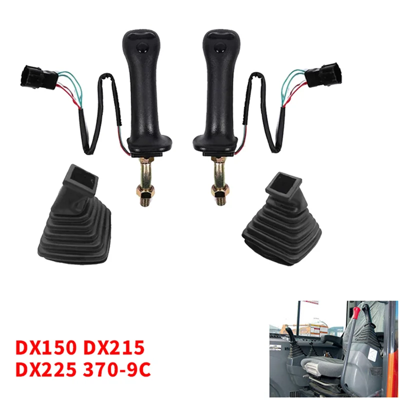 

Excavator Joystick With Dust Cover 3 Buttons Gears Handle 1 Pair For Daewoo Doosan-DH DX150 DX215 DX225 370-9C