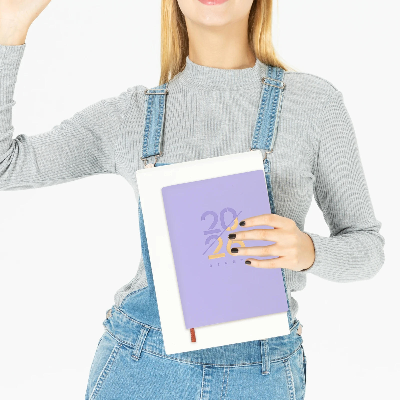 

Notepad English Agenda Book Journal Planner Notebook and Purple Monthly Undated Student