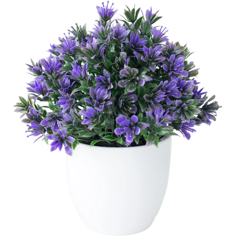 Centerpiece Decor Pink,Purple,Red,White,Yellow,Blue Realistic Faux Plant Low Maintenance Home Decor Flower Pot