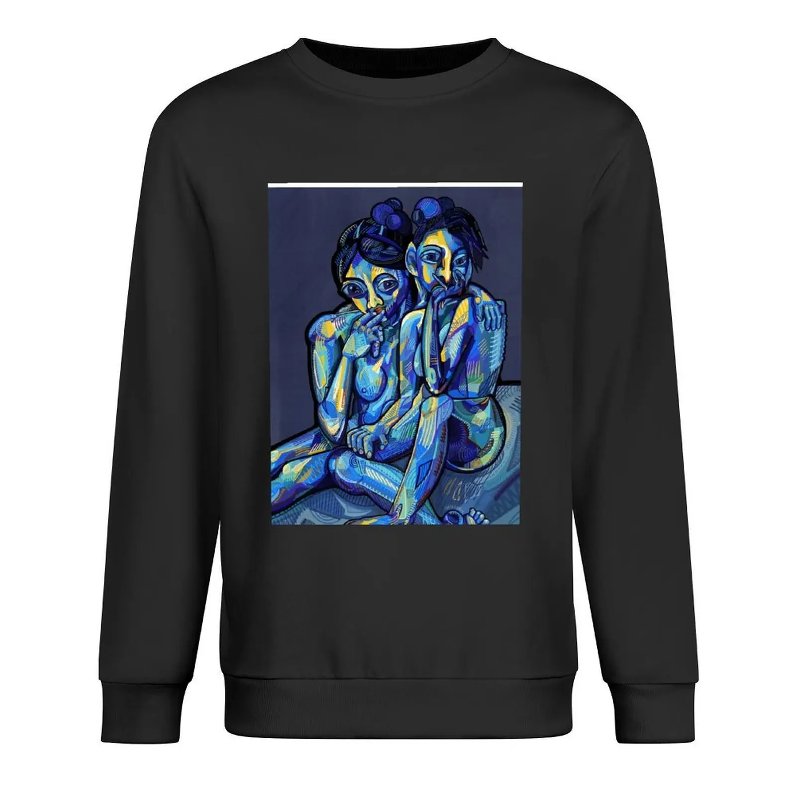 

Abstract Portrait of Two Women Pullover men wear mens clothes korean autumn clothes autumn sweatshirt male