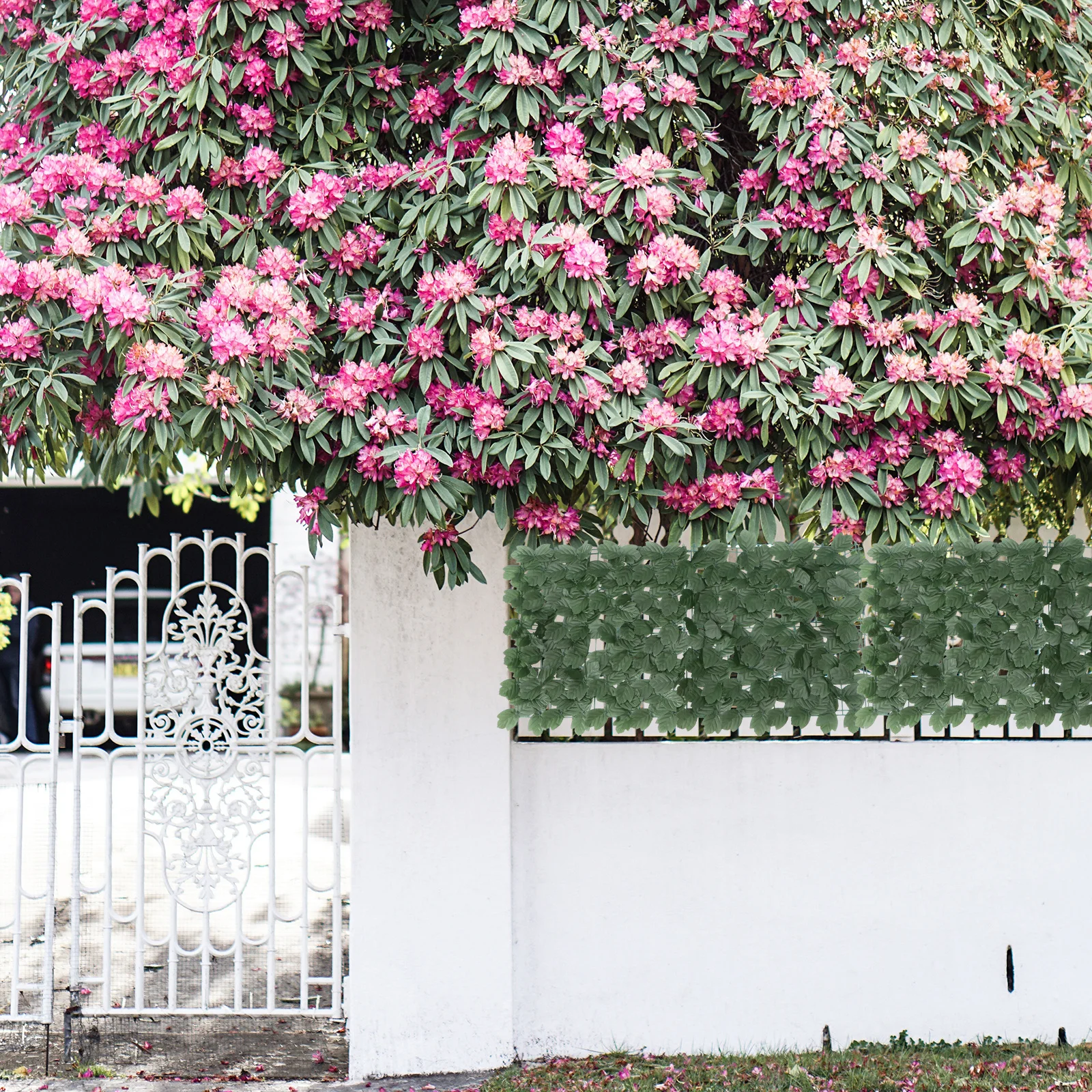 

1 Panel Simulated Leaves Garden Fence Wall Artificial Leaf Hedge Privacy Screen for Outdoor Balcony Decor Uv Resistant