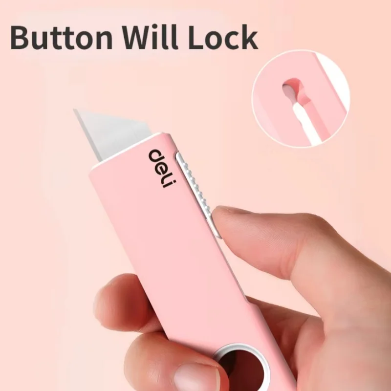 Deli 1Pcs 9/19mm Mini Rotary Box Opener High Quality Portable Utility Knife for School Dormitories Multifunction Office Supplies
