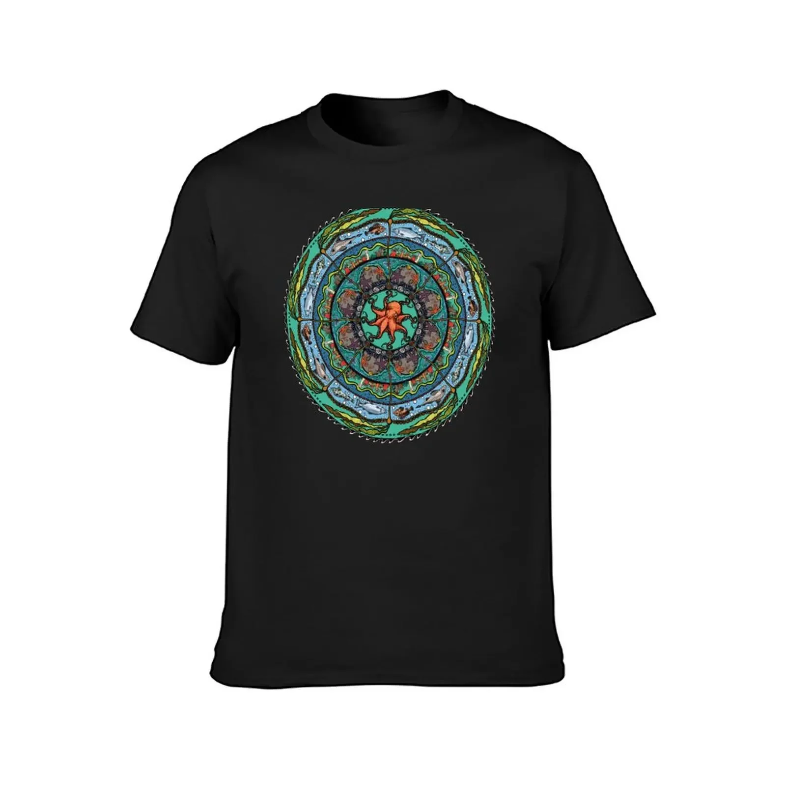 Salish Sea Mandala T-Shirt oversized t shirt man t shirt street wear T-shirts for men cotton