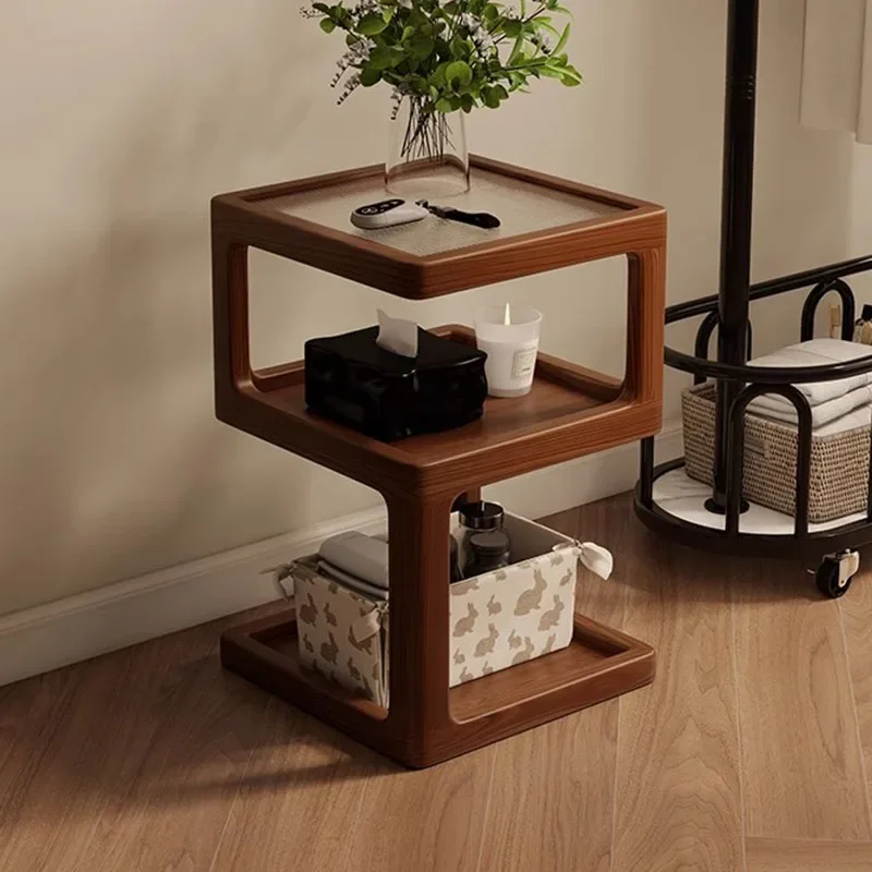 Librero Storage Wood Bedroom Nightstand Mobile Cabinets Luxury Unique Bedside Table Organizer Mesa De Cabeceira Hotel Furniture