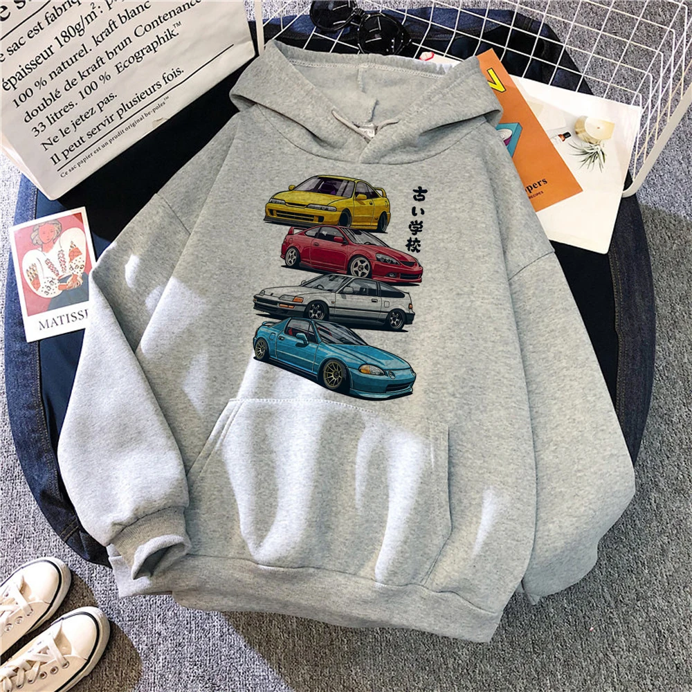 Jdm hoodies kadın estetik 2023 giysi kapüşonlu gömlek kadın anime kaput