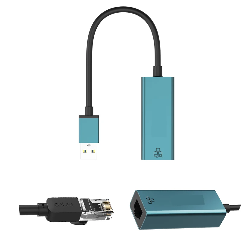 

USB-адаптер Разветвитель-удлинитель Конвертер RJ45 Адаптер локальной сети USB3.0 к RJ45 Концентратор Plug and Play USB-концентратор Многофункциональная док-станция