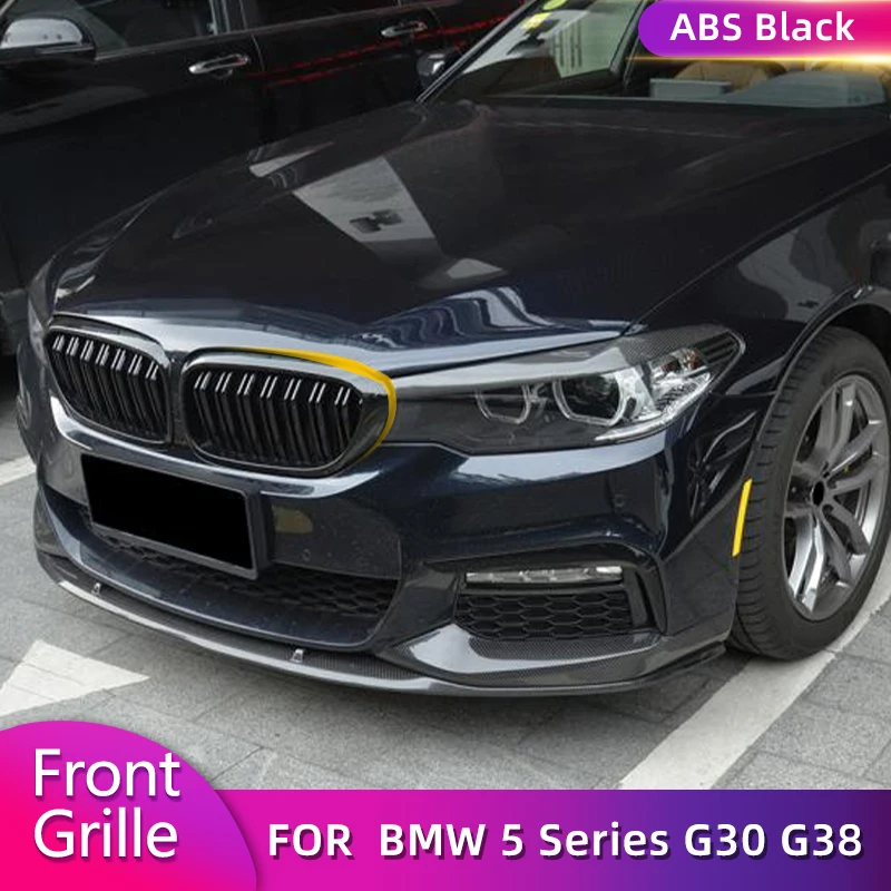 

ABS Gloss Black Car Front Grille Trim for BMW 5 Series G30 G38 F90 520i 530i 535i 540i 2017-2020 Racing Replacement Front Grill