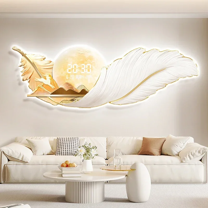 Waiting Large Wall Clocks Living Room Digital Italian Luxury Restaurant Nordic Wall Watch Aesthetic Japanese Nordic Home Decor