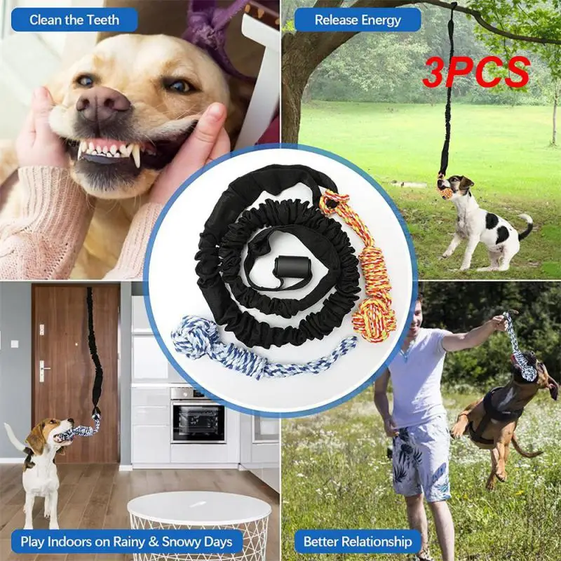 

3PCS Sports Toys Pet Toys Durable Pet Drawstring Interactive Tug-of-war Toys Non-toxic Materials Outdoor Dog Toys Good Tension