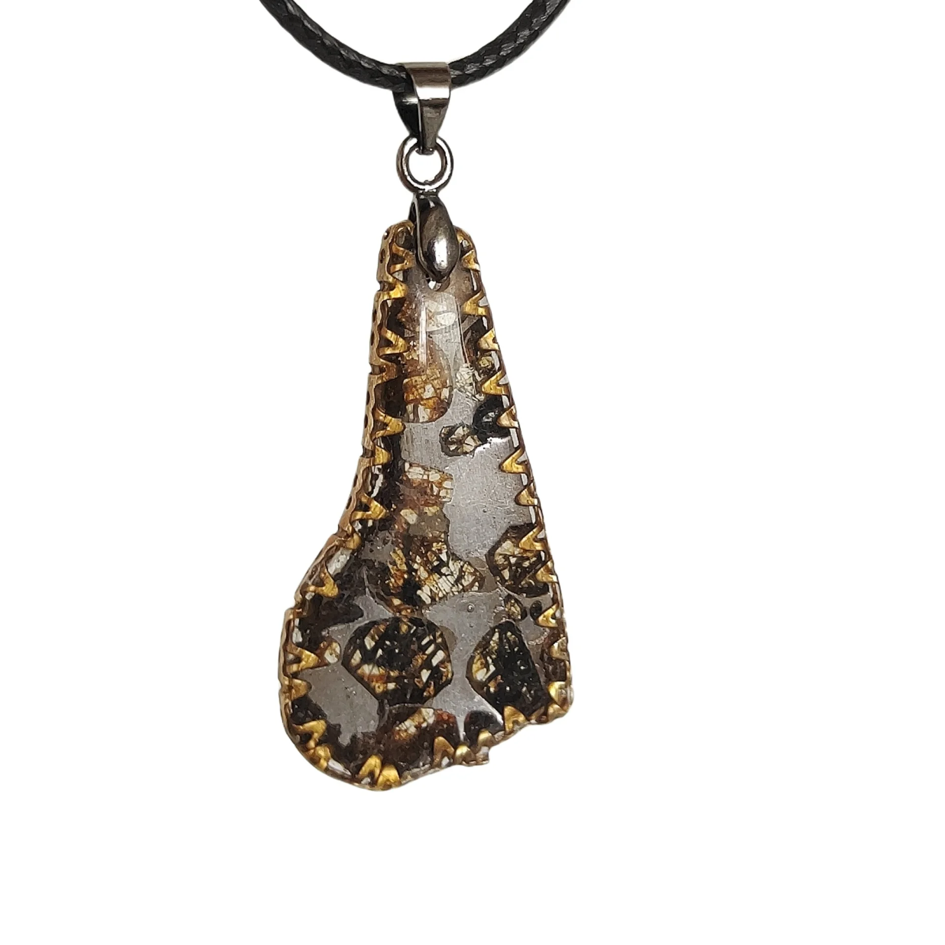 Sericho Pallastie Meteorito Olivine Pendant, Material Meteorito Natural, Coleção Pendant, do Quênia, TA278, 3.2g