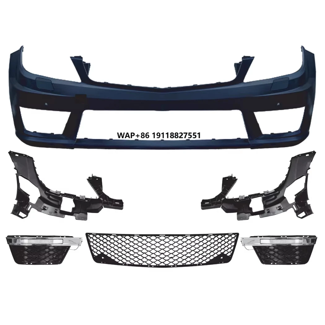

Wholesale Car Bumper for W204 C-class Upgrade C63 Bodykit Car Grille Rear Diffuser Exhaust Pipe