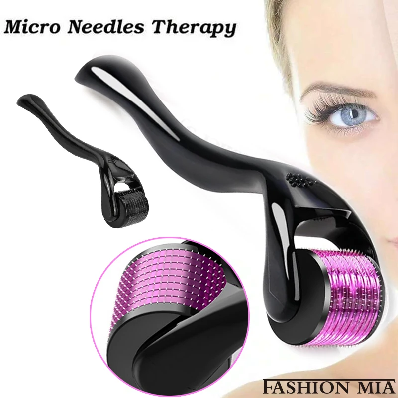 Microneedle Derma Roller com agulhas de titânio, incrível ferramenta Microneedling para beleza facial da pele, cabelo barba couro cabeludo, mulheres e homens