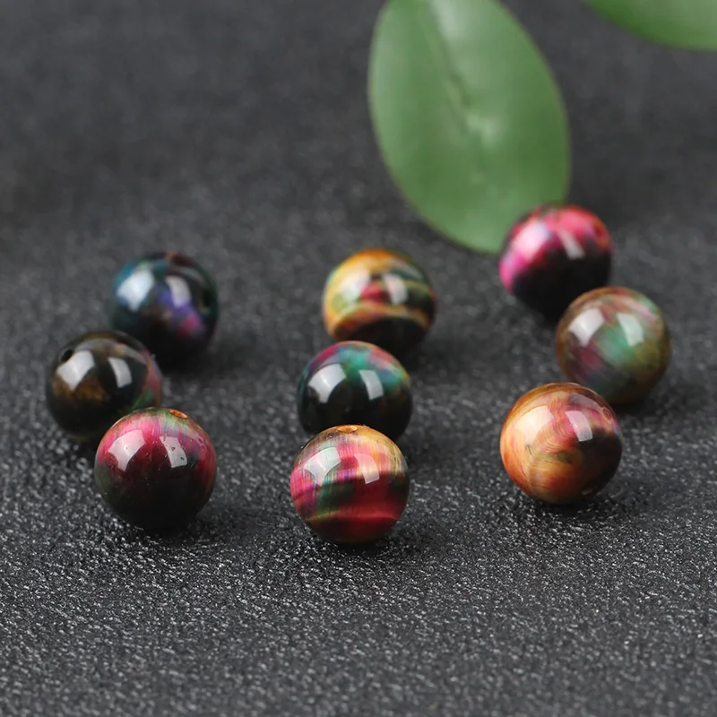 Cat's eye tourmaline tiger's eye loose beads