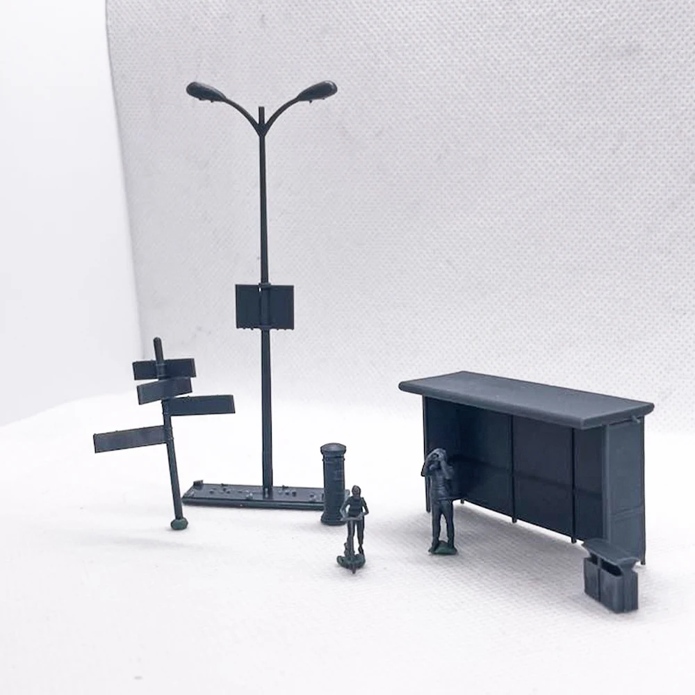 

Bus Station 1/64 1/87 1/72 S масштаб миниатюры фигурки автобусной станции реквизит для сцены модель