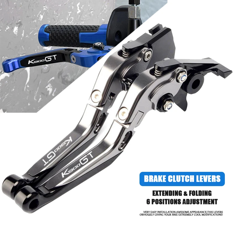 

For BMW K1300GT K1300 GT K 1300GT 2009-2016 Motorcycle Folding Extendable Brake Clutch Levers LOGO K1300GT