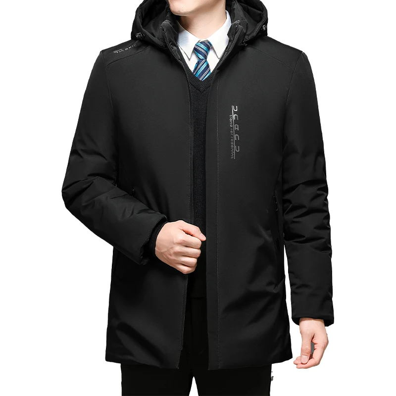 Parka con cappuccio vestiti addensare cerniera in pile giacche da uomo uomo cappotto invernale caldo da uomo Plus Size nuova giacca invernale impermeabile da uomo