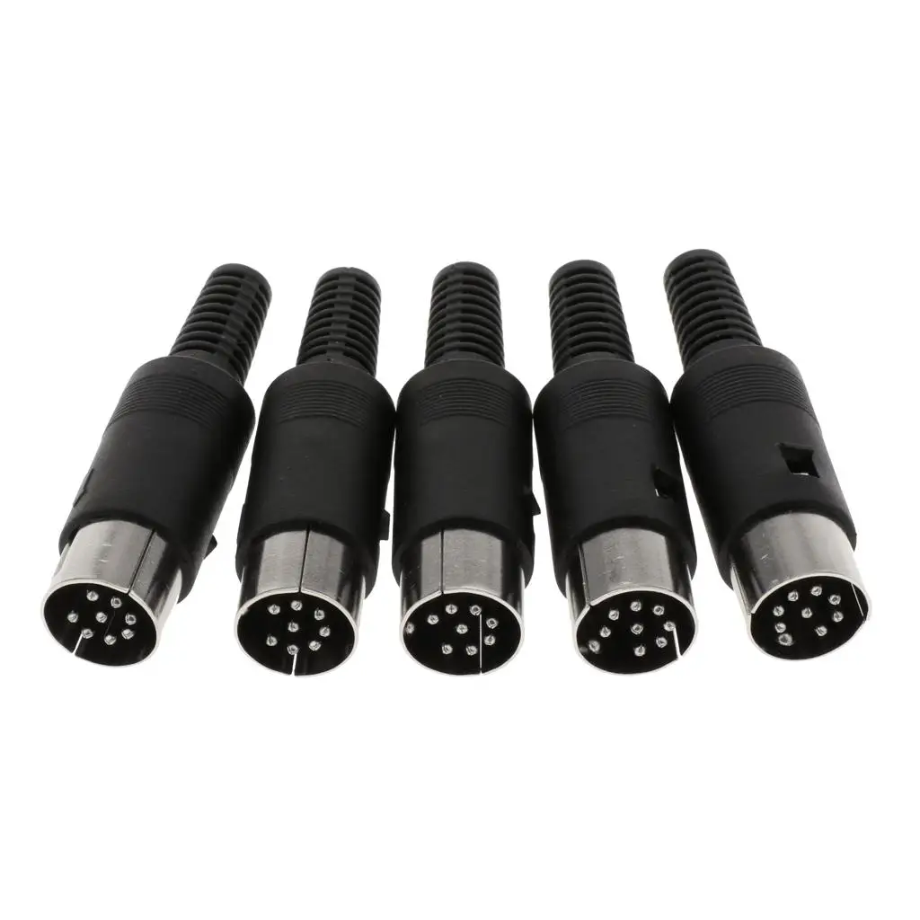 5 male DIN male female soldering connectors male 3/4/5/6/7/8/pin