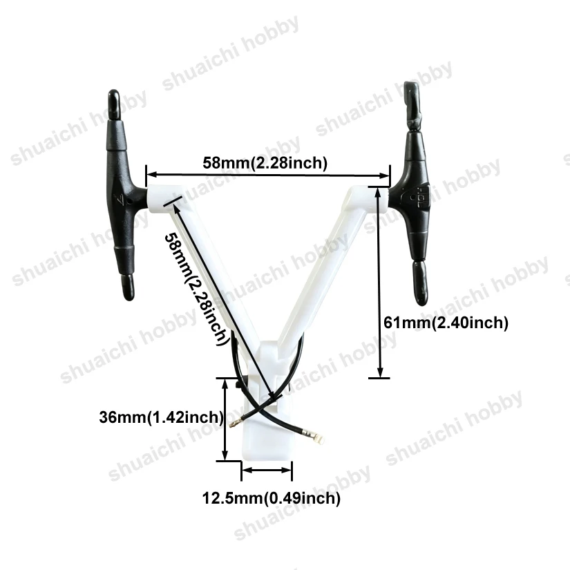 1PCS Antenna Mounting Bracket Single Dual-Antenna Fixing Seat Angle Adjustable Holder for Fixed-Wing FPV Drone ELRS Receiver