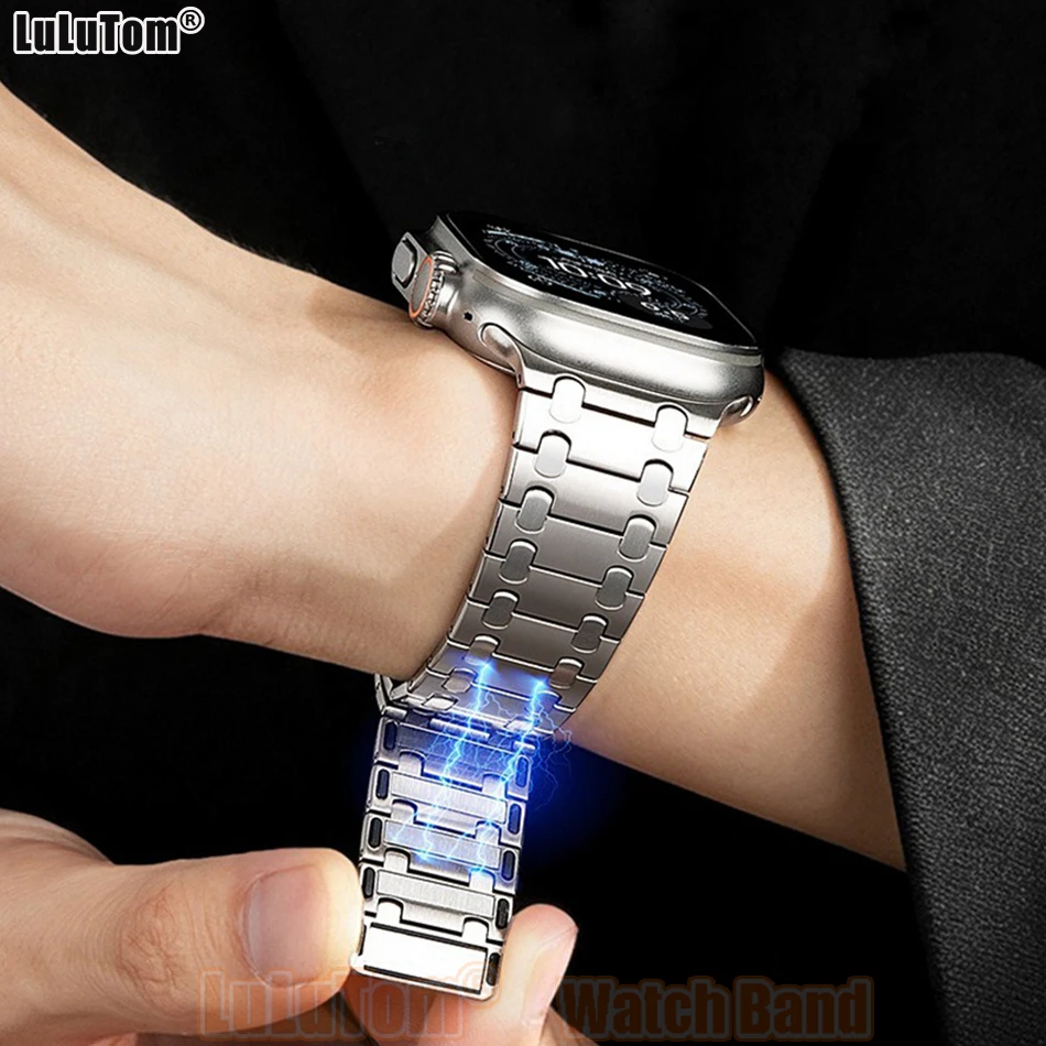 Strong Magnetic Strap for Apple Watch Ultra 12 11 10 9 8 7 6 5 4 3 SE Luxury Stainless Steel Band iWatch Series 49mm 46 45 44 42
