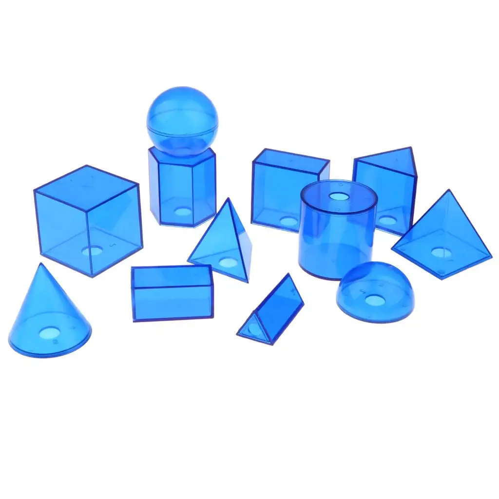 Geometric Shapes Preschool Learning Toys | 12PCS 3D Geometric Solids Math