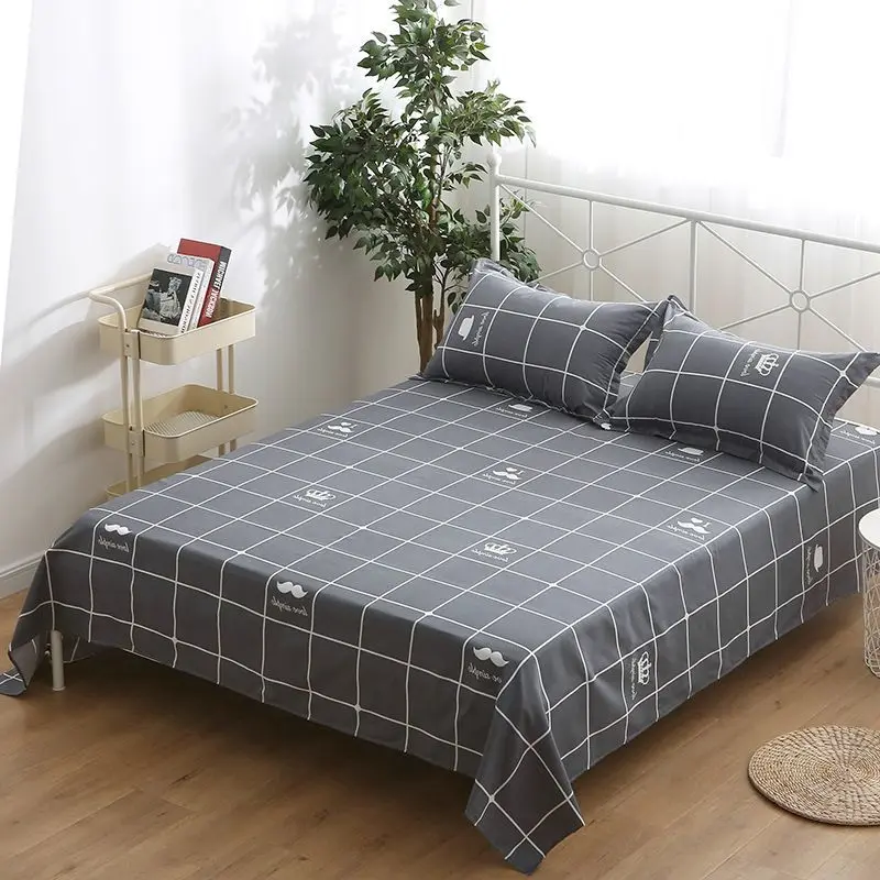 مجموعة ملاءات سرير من الفلانيل مزدوجة الحجم لسكن الكلية - ناعمة مضادة للانزلاق وقابلة للتنفس في جميع المواسم