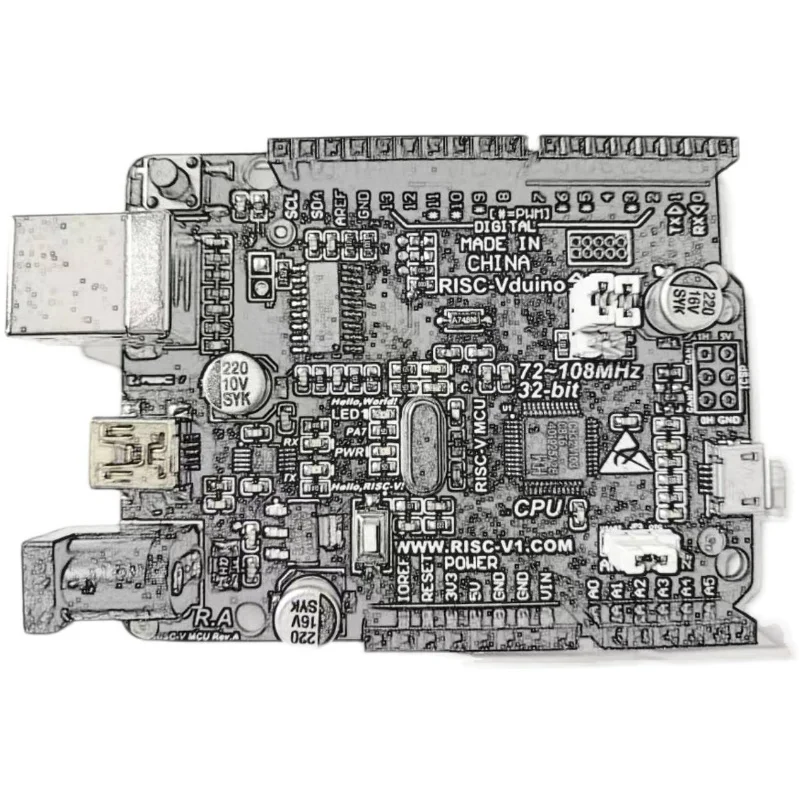 لوحة تطوير وحدة التحكم الدقيقة RISC Vduino RISCVMCU GD32VF103 قلب جديد في الصين CH32V103