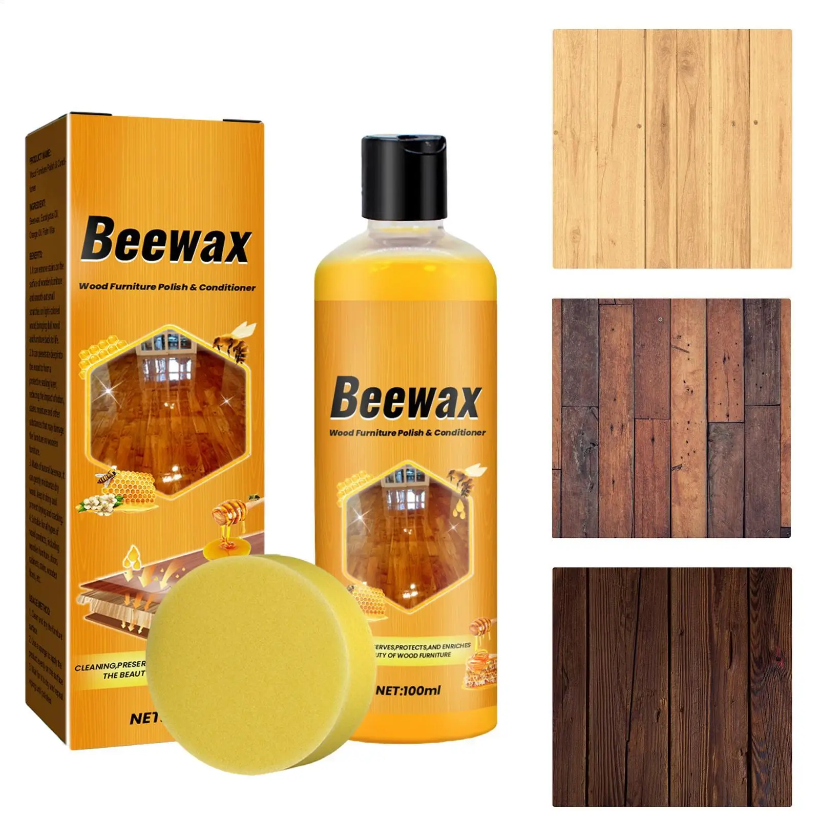 100ml Bee Wax Furniture Polishing And Cleaner Agent Multi-function Natural Bee Wax Polishing Protective Wood Cleaner Spray