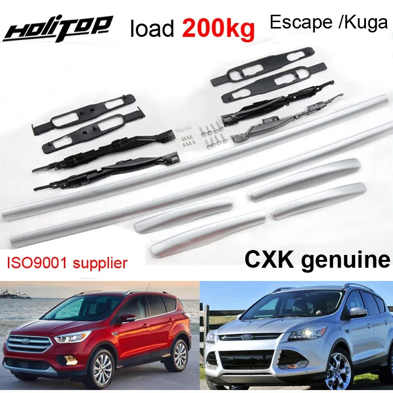 CXK genuine roof rack luggage rail/roof bar for Ford Kuga/Escape 2012-2020,real ISO9001 quality,Thicken bracket, can load 200kg