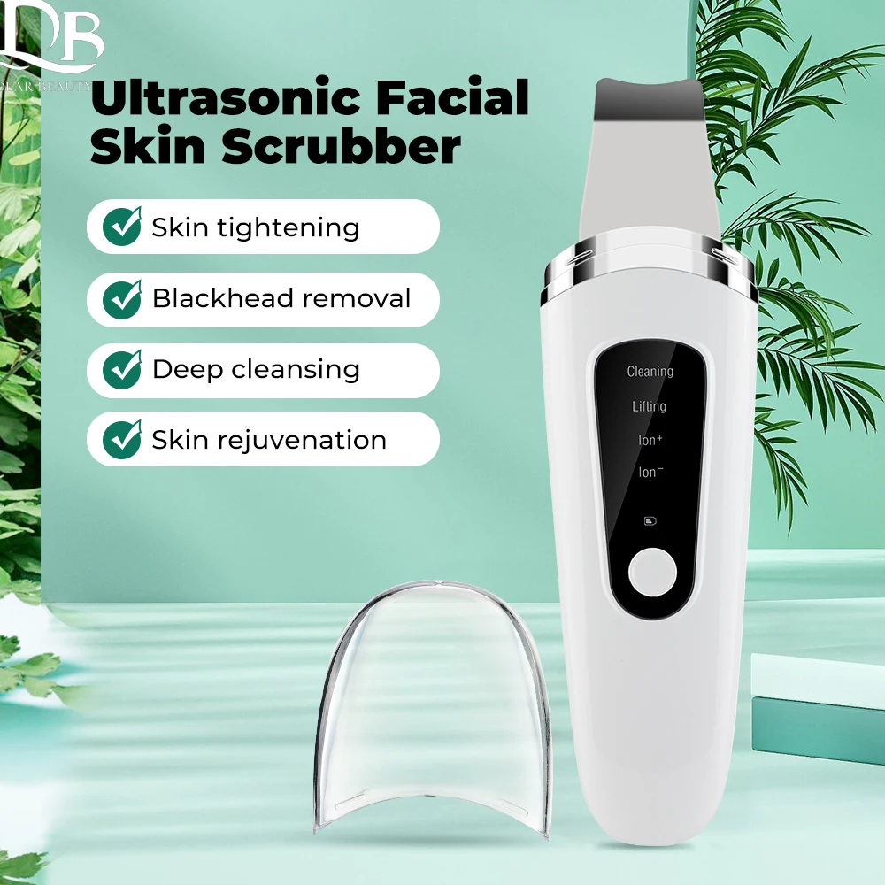 Ultrasonic Skin Scrubber Vibration Face Spatula Blackhead Remover Shovel Clean Cavitation Peeling Facial Lifting Skin Care Tools
