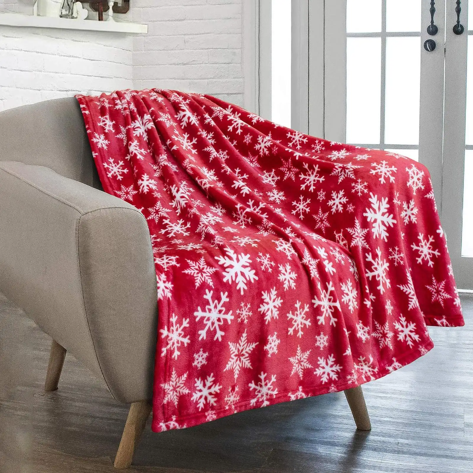 Weihnachtsdecken und Überwürfe, weiches Fleece, warme Heimdekoration, Winter-Flanelldecke, Weihnachtsdekoration für Frauen, Ehefrau, Sofa, Bett