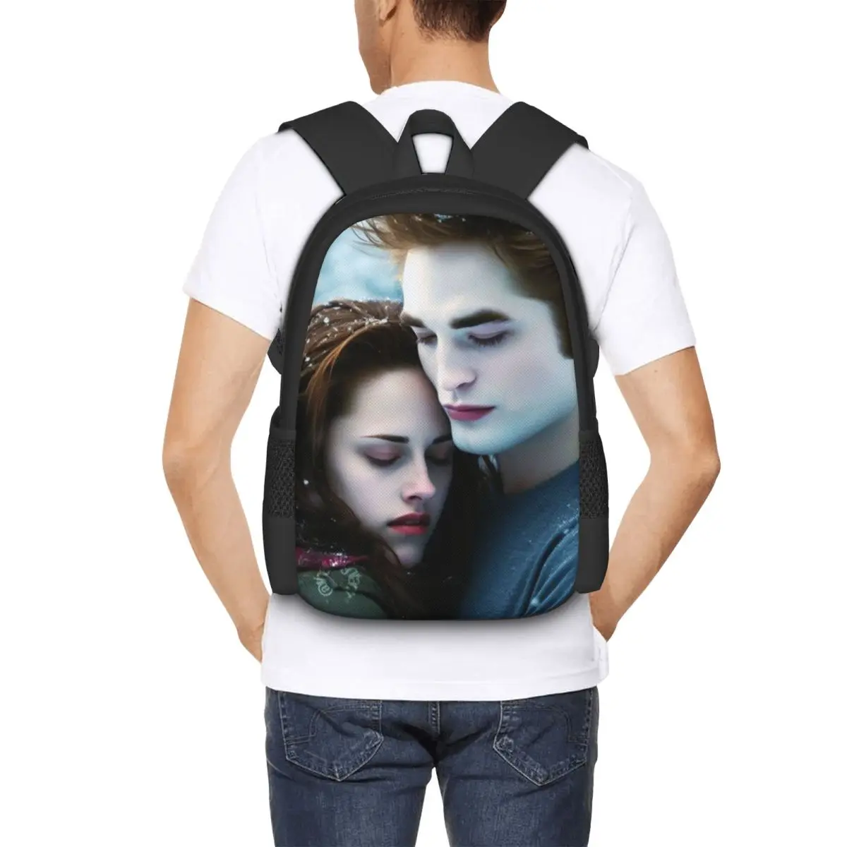The Twilight Saga Edward Cullen Backpack Hot Sale Daypack Large Capacity Kids BookBag School Bag Shoulder Bags for Men Women