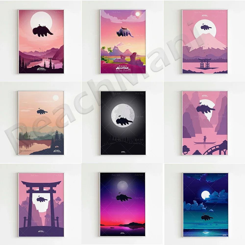 

Fan art The Last Airbender poster, minimalist Aang art, home decoration canvas wall art prints living room decoration poster