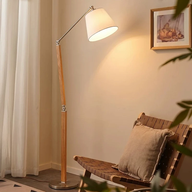 Solid wood parchment floor lamp medieval living room sofa bedroom study
