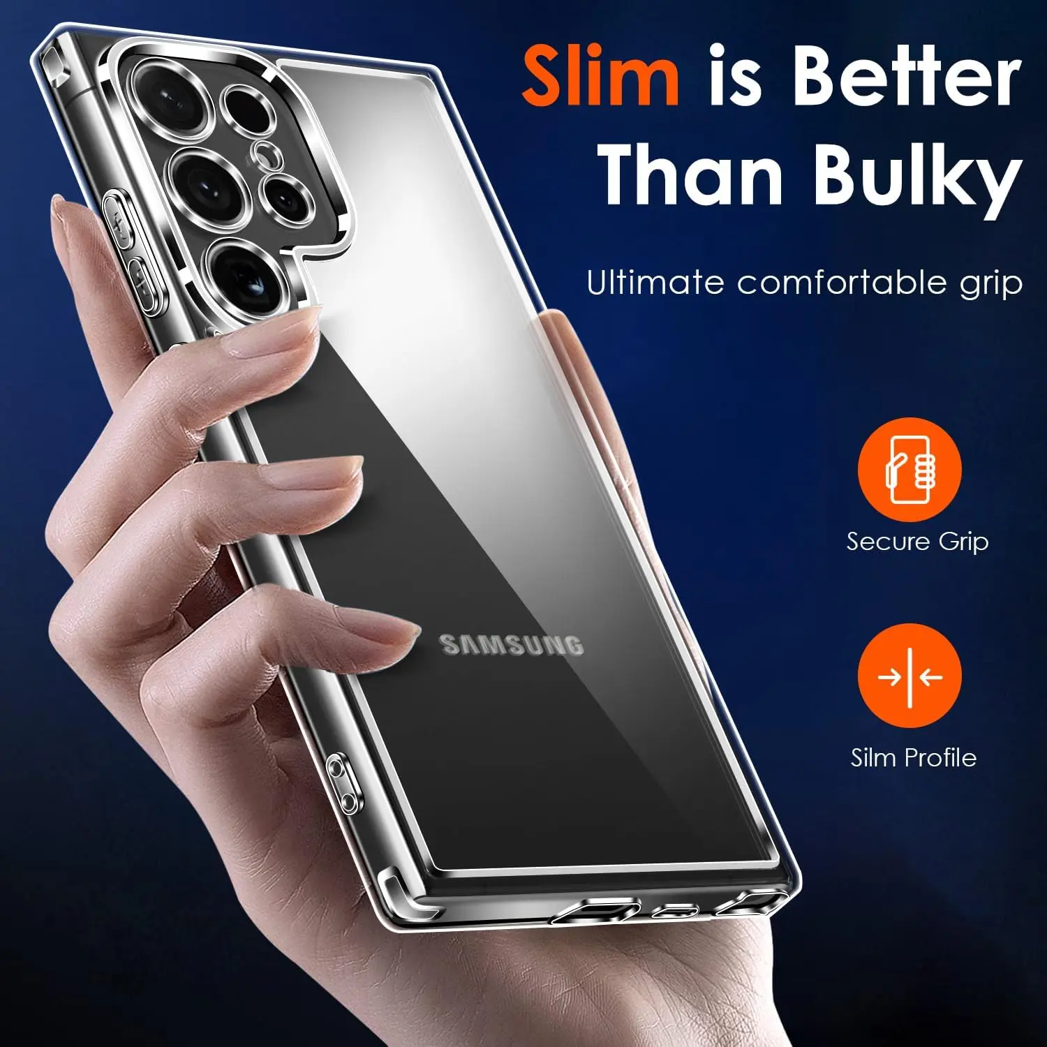 Ultra Thin Clear Silicone Soft TPU Hybrid Hard PC Case For Samsung Galaxy S24 S23 S22 S21 FE S20 Plus Transparent Back Cover