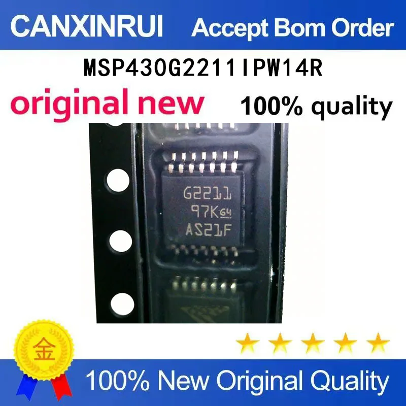 

(5-100 Pieces) Brand new original MSP430G2211IPW14R TSSOP-14 TI Texas 16 bit microcontroller chip
