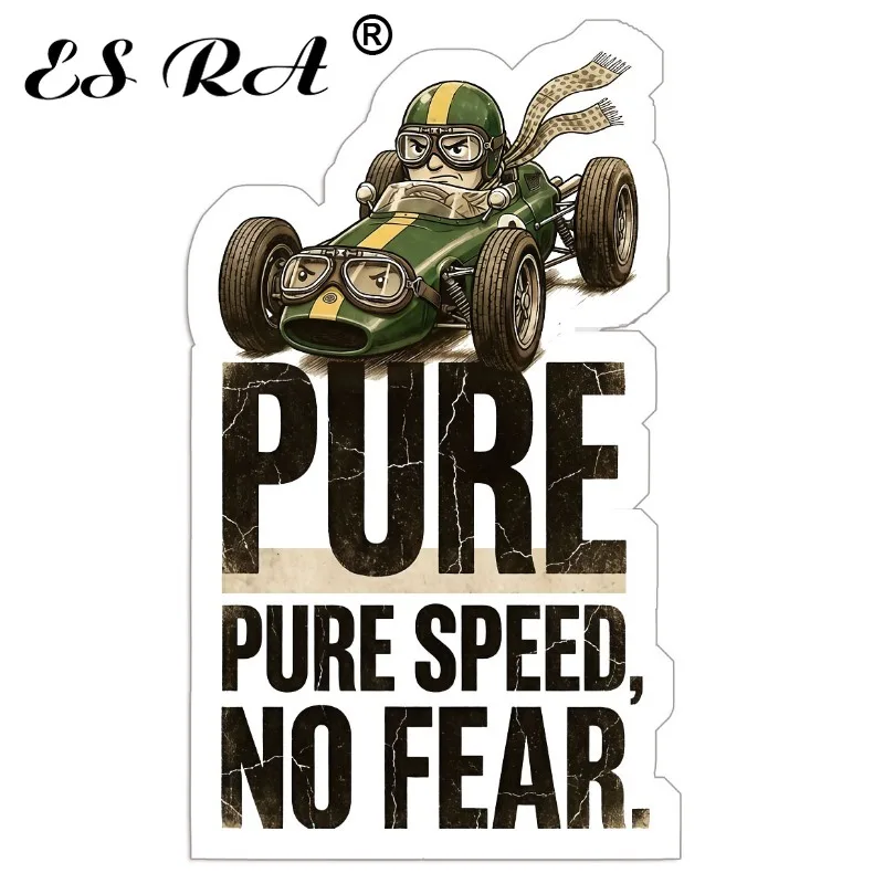 Retro Racing Driver Driving Green Formula Racing Car Matte Stickers Suitable for Fans To Collect Decorate Windshield Trunk Roof