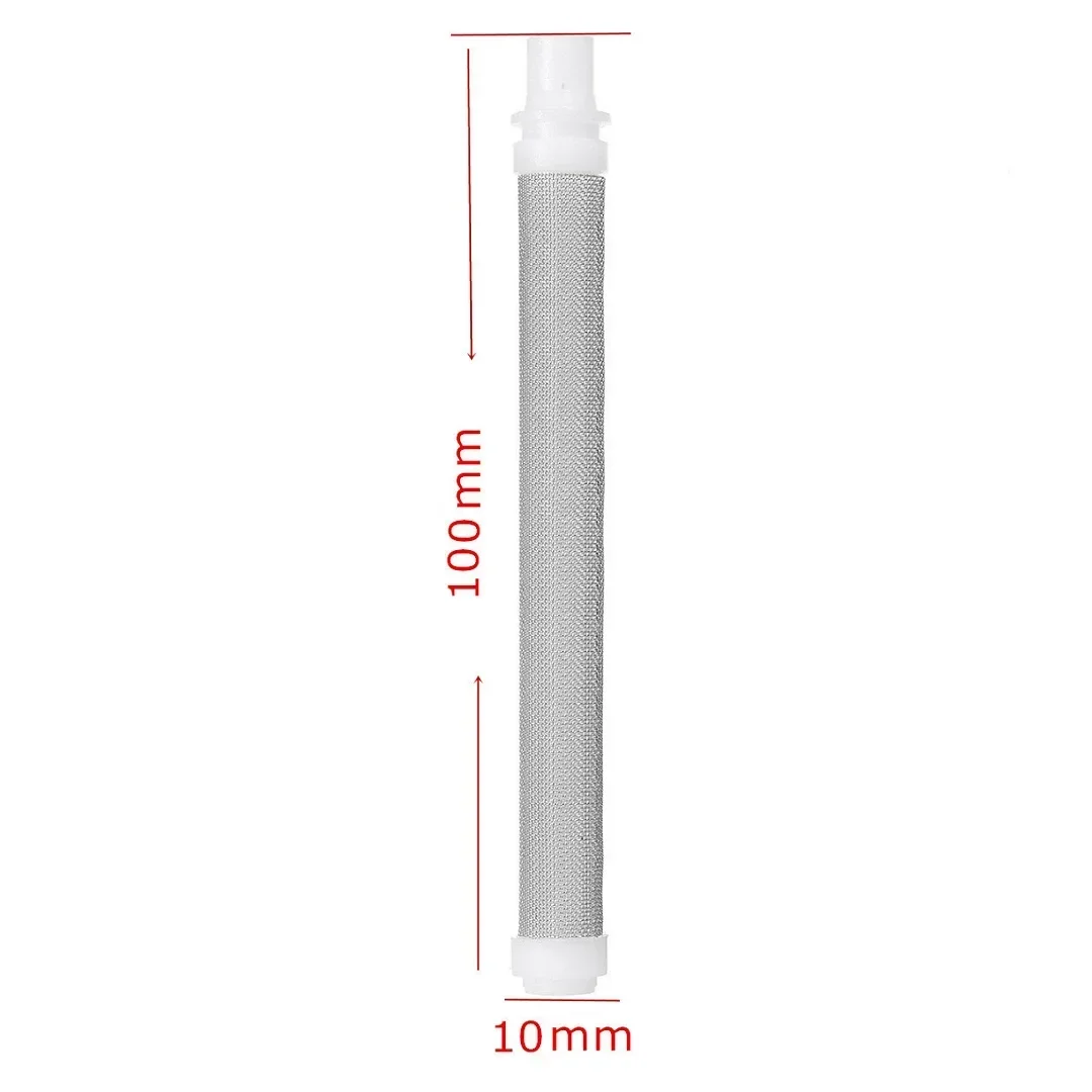 Kit filtri per pistola a spruzzo Airless da 5/10 pezzi 50Mesh 10cm di lunghezza Set di filtri per pistola a spruzzo Wagner resistenti alla corrosione in acciaio inossidabile
