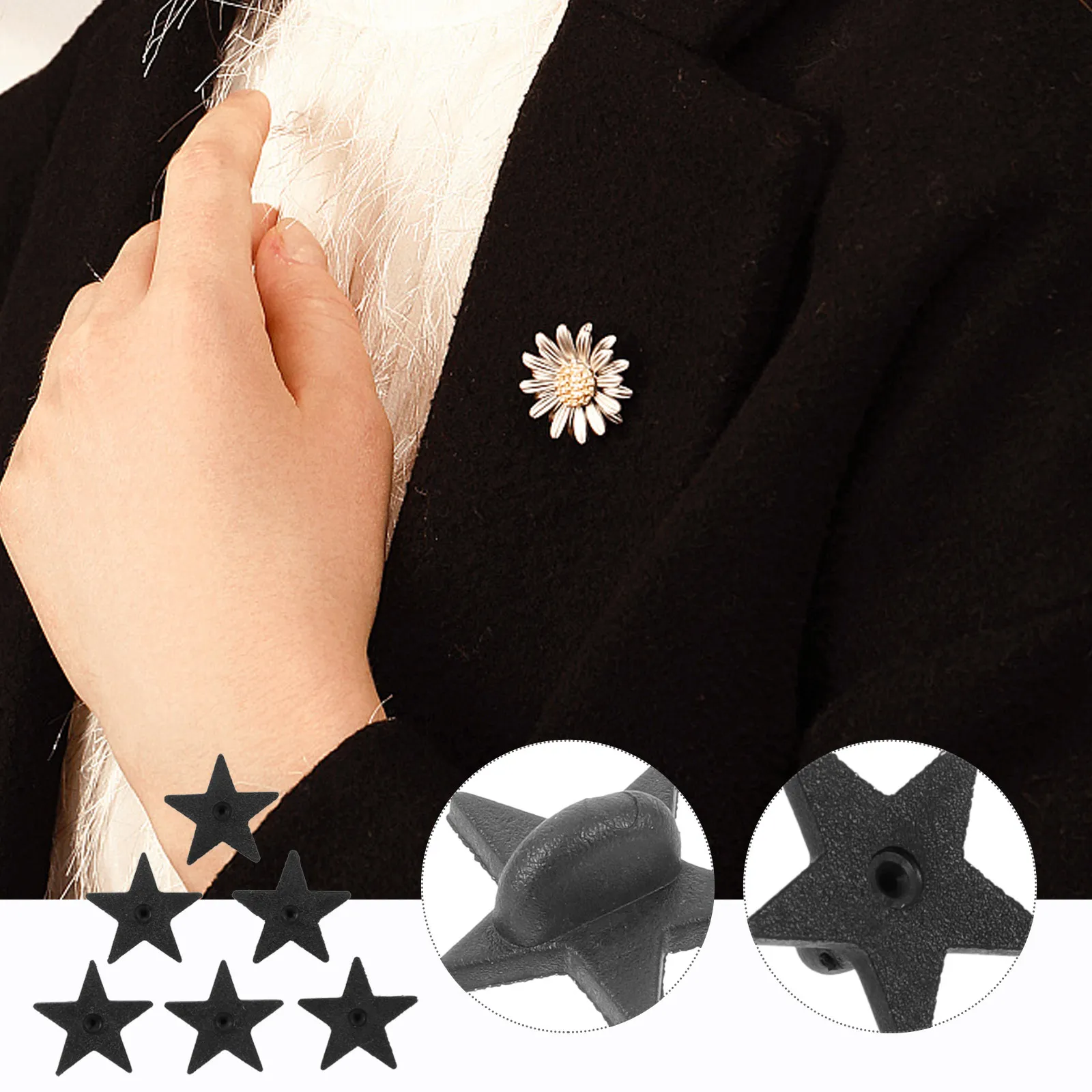 

100Pcs Butterfly Hat Badge Pin Back Locking Clasp Replacement Star Shape Lock Clamp for Brooch Enamel Pin Locks DIY Crafts