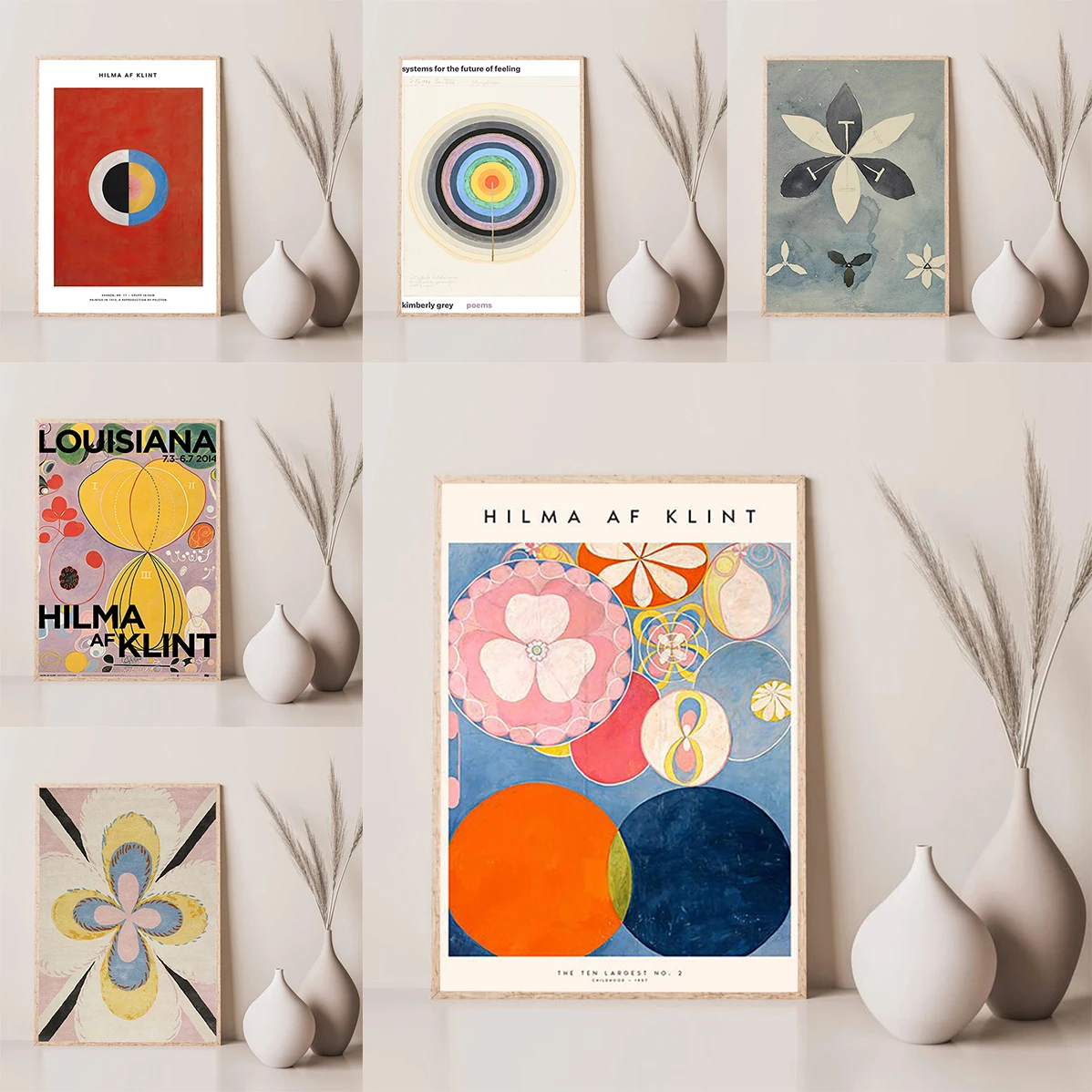 Sweden Abstract Artist Hilma Af Klint Poster Aesthetic Room Decoration Painting on Canvas Posters for Wall Decororation Art Home