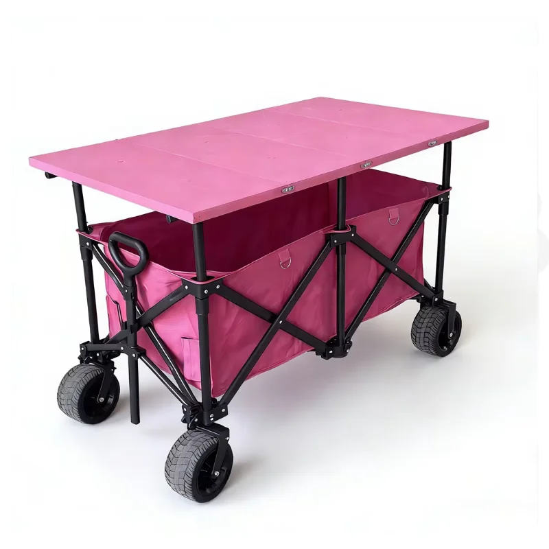 Thickened Foldable Retractable Handle Wheeled Table Board Night Market