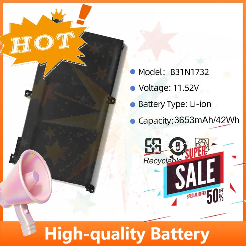 SWZY B31N1732 42Wh Laptop Battery for ASUS VivoBook X430UA X430UF X430UN X430FA X430FN S4300U S4300F X571GT X571LH  X571G  Bater