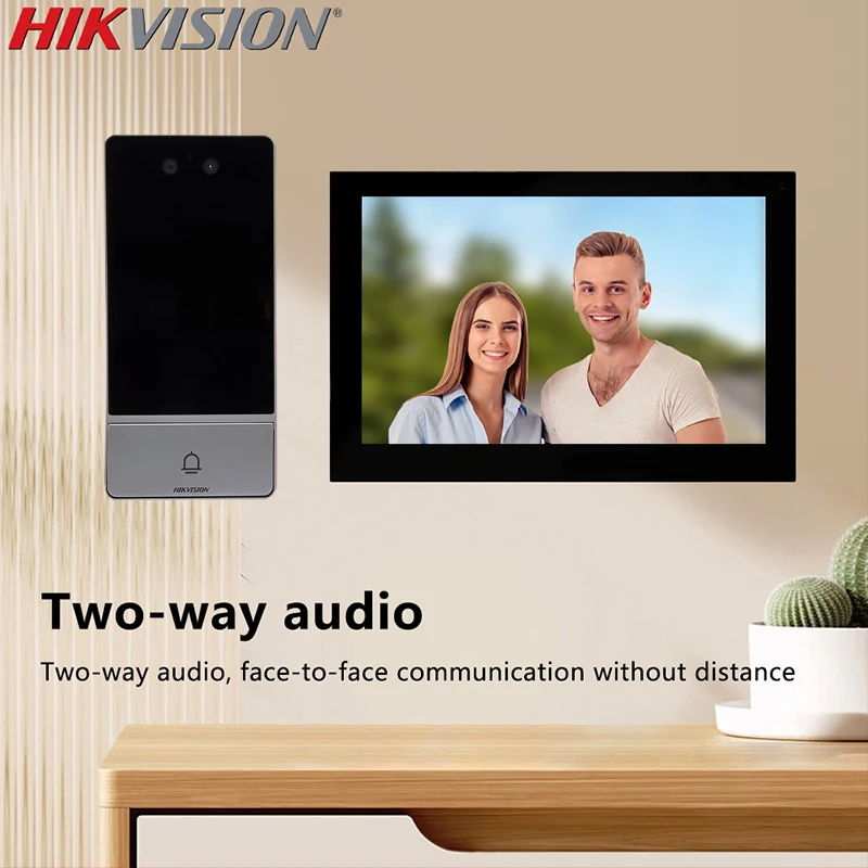 Hikvision 2MP Wifi Video Intercom POE Doorbell Camera Card&APP Unlock Waterproof Facial Recognition Door Station DS-KV9503-WBE1