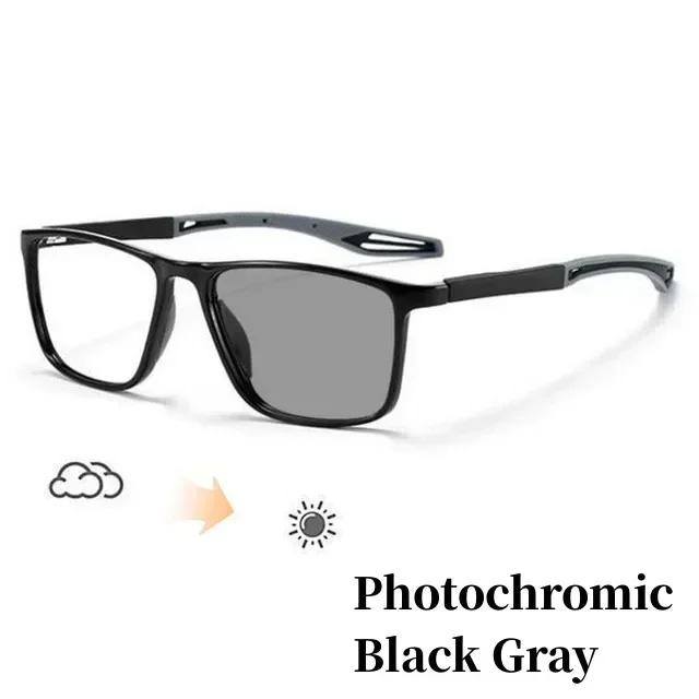 Vintage TR90 Photochrome Brille für Damen, männlich, ultraleicht, Sport, Farbwechsel, Sonnenbrille, fertige Myopie-Brille, 0 bis -4,0