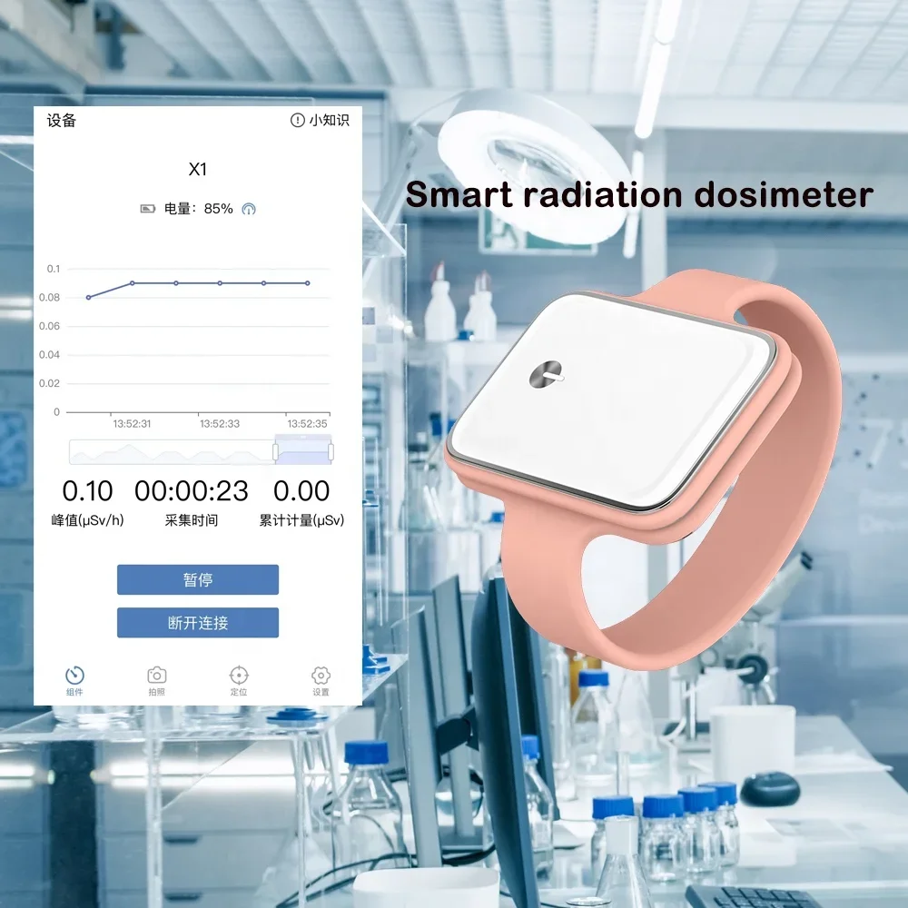 Portable Personal Wearable Radiation Dosimeter Detector Labour Atom Geiger X Gamma Beta Ray Nuclear Monitoring Alarm Counter