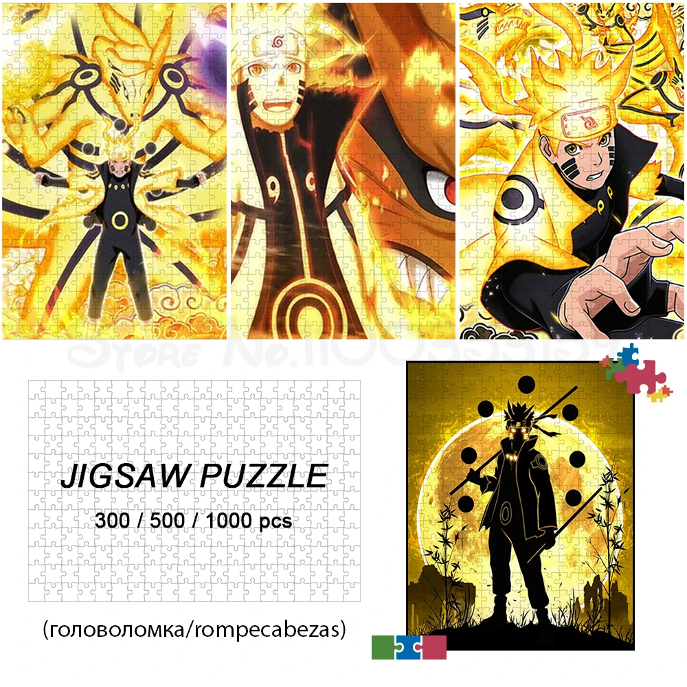 

Anime Puzzle Naruto Jigsaw Puzzles Japanese Manga Game and Puzzle Cartoon Anime Toys Hobbies Uzumaki Naruto Montessori Kids Toys