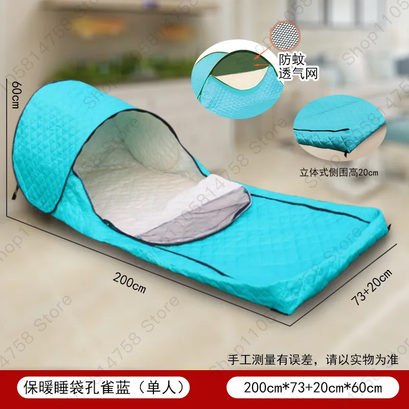 Winter three-layer padded single and double warm sleeping bag outdoor camping portable adult cold-proof mosquito