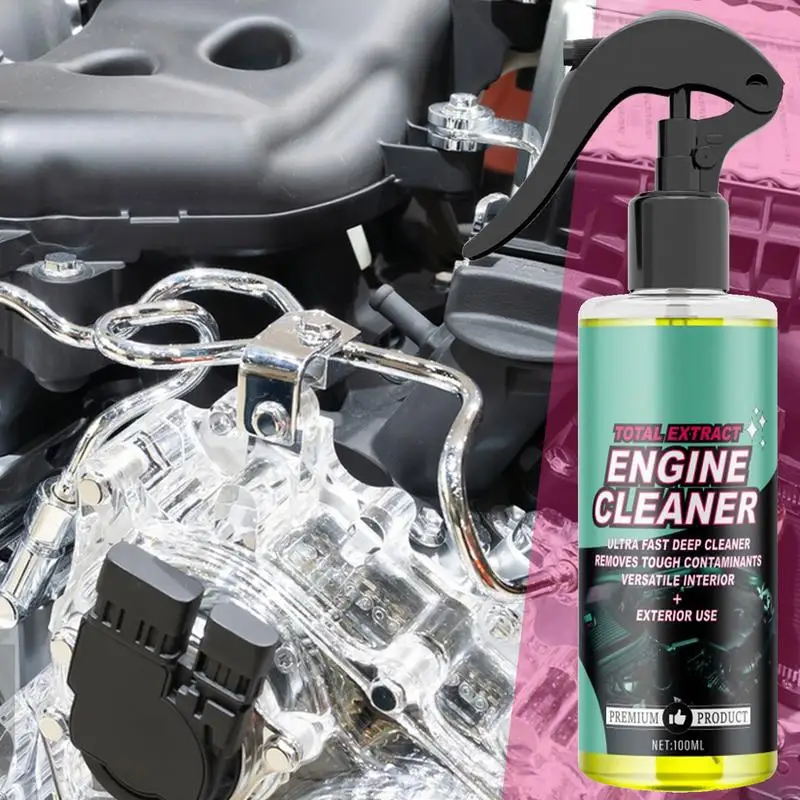 Engine Oil System Cleaner Multifunction Engine Cleaning Agent 100ml Professional Degreaser Spray Shine Protector & Detailer Car