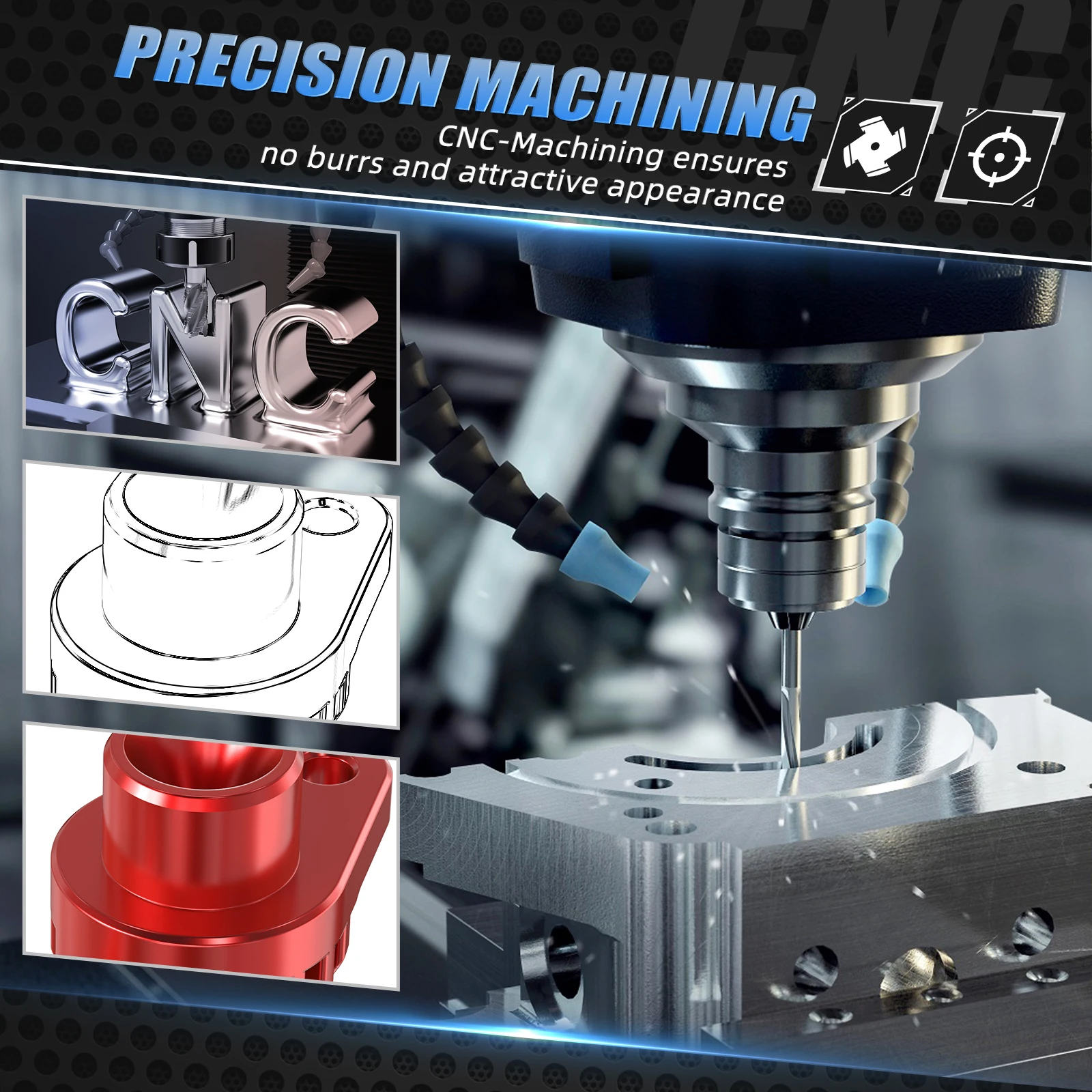 กระบอกเบรคหลังขั้วต่อข้อต่อ LeakProof O-แหวนสําหรับ Honda TRX450R 2004-2014 CBR650R 2019-2023 VFR750R 1990-1997